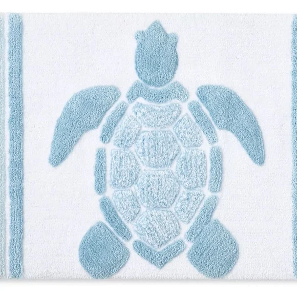 CARO HOME Tortuga Bathroom Rug - Decorative Turtle Design - 21"x34"x1" - Picture 2 of 3